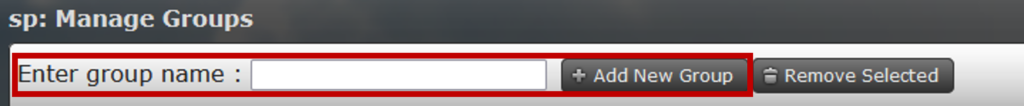 The Add New Group button in the DuraCloud Management Console.